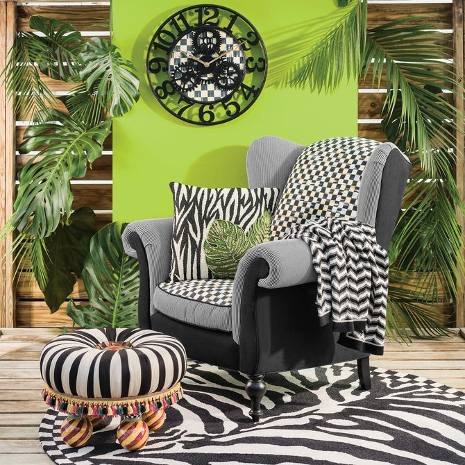 Royal Check Farmhouse Wall Clock - Small