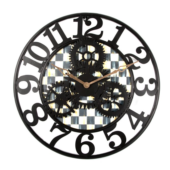 Royal Check Farmhouse Wall Clock - Small