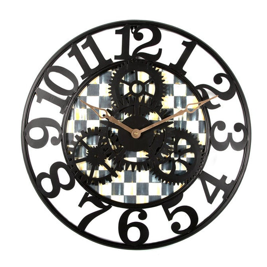Royal Check Farmhouse Wall Clock - Small