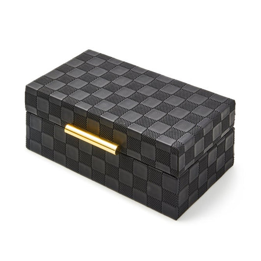 Black Faux Leather Small Box