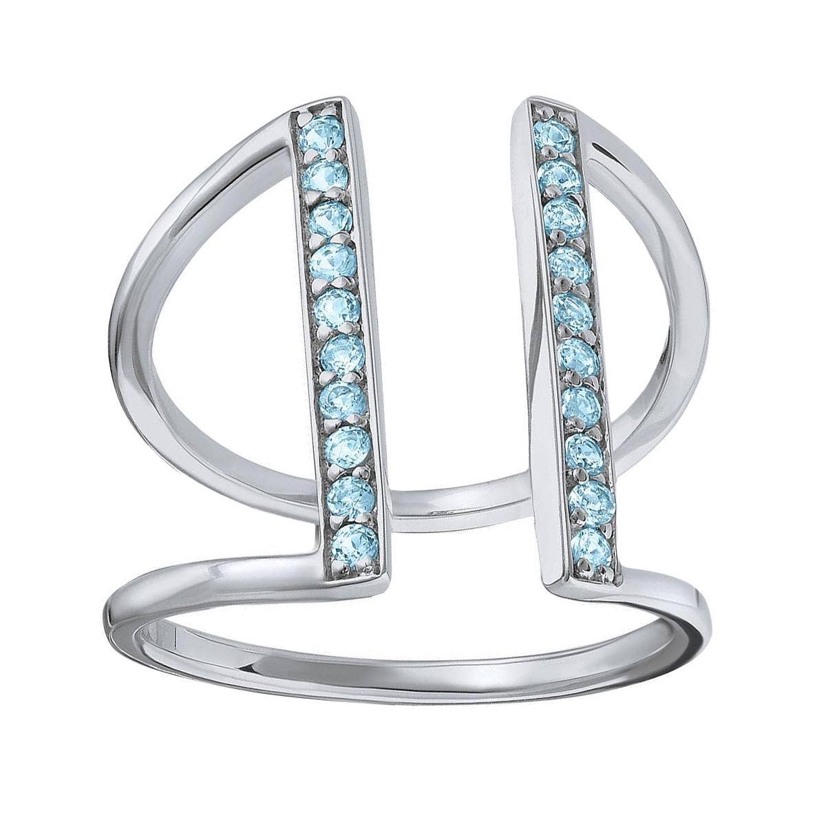 Contemporary Gemstone Ring - Blue Topaz
