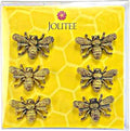 Bee Magnets Set of 6 Metal