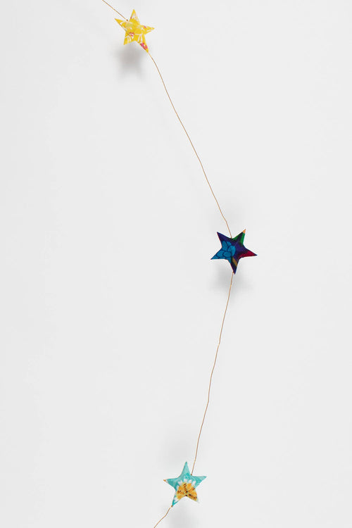 * Recycled Sari Star Garland