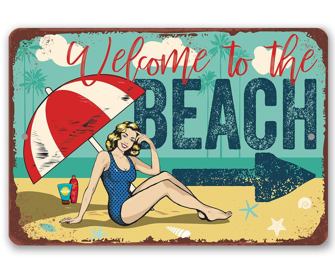 Beach Sign | Beach Directional (Right)