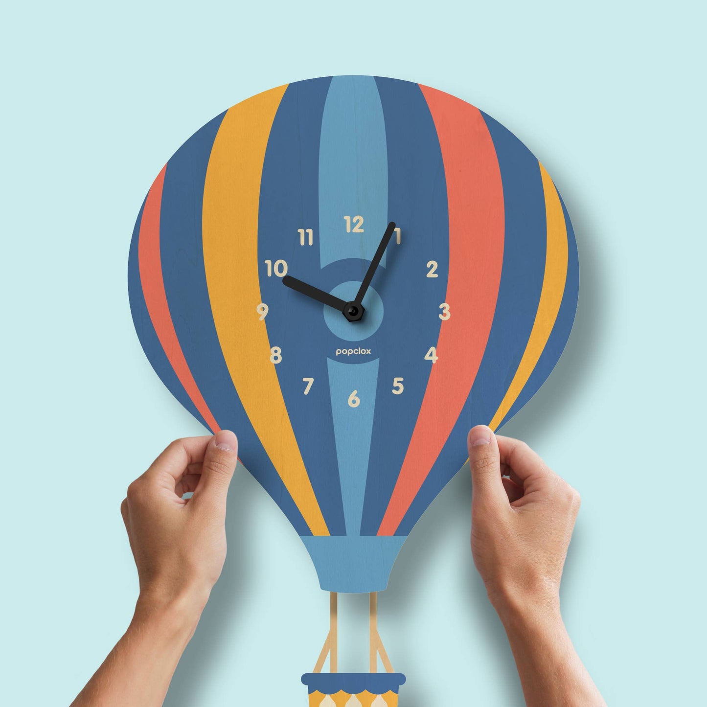 Hot Air Balloon Pendulum Clock - Wood