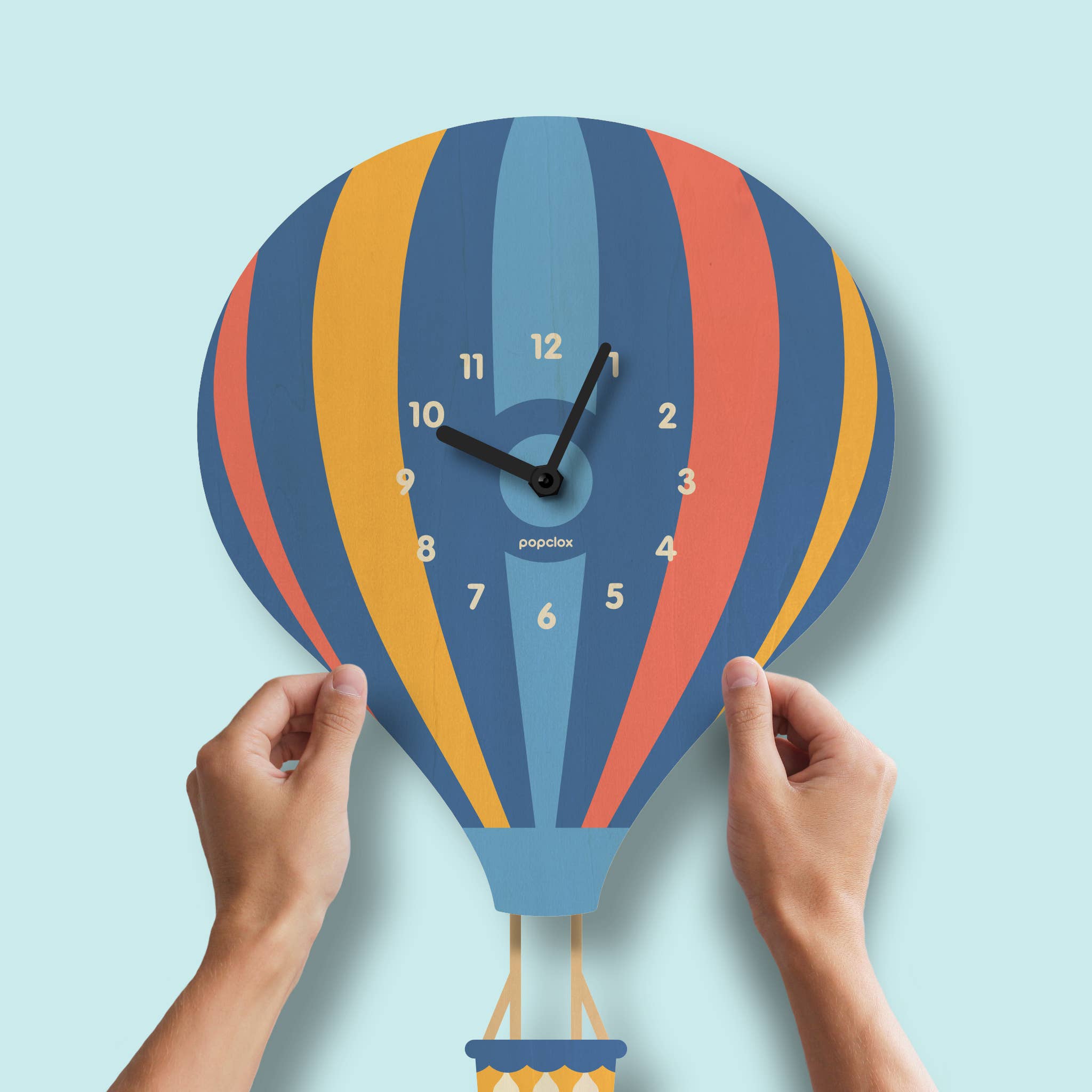 Hot Air Balloon Pendulum Clock - Wood