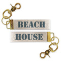Beach House Grey Blue Keychain