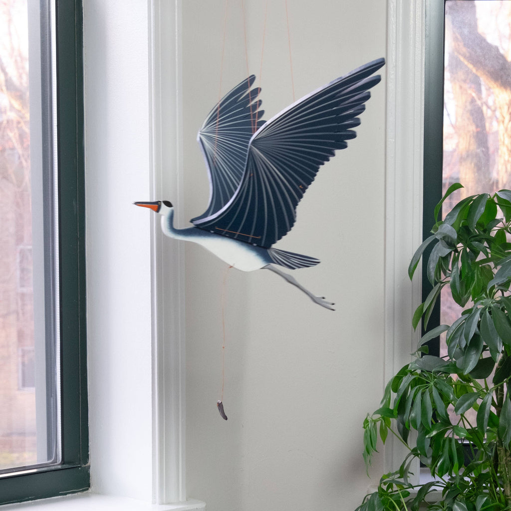 Blue Heron Flying Bird Mobile