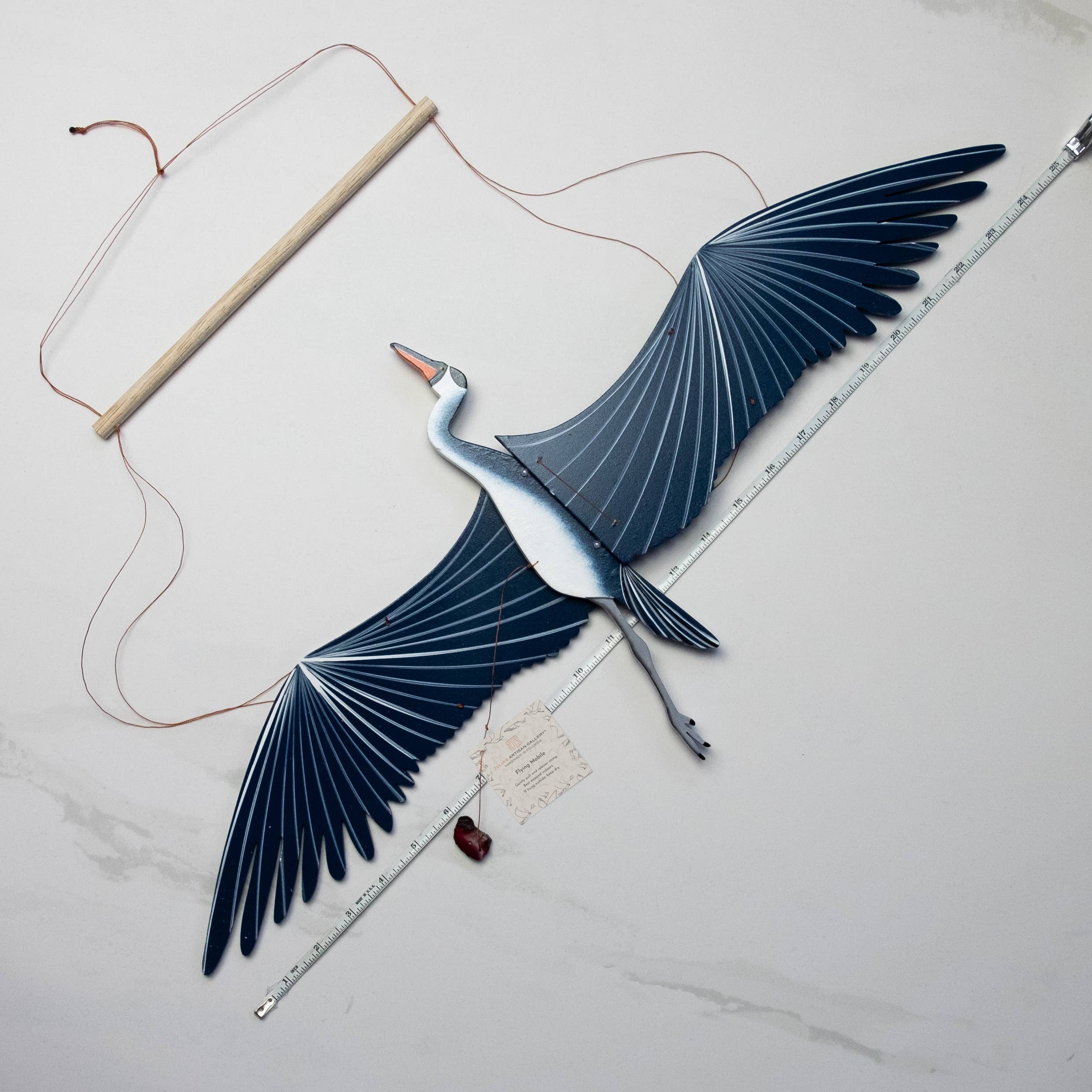 Blue Heron Flying Bird Mobile