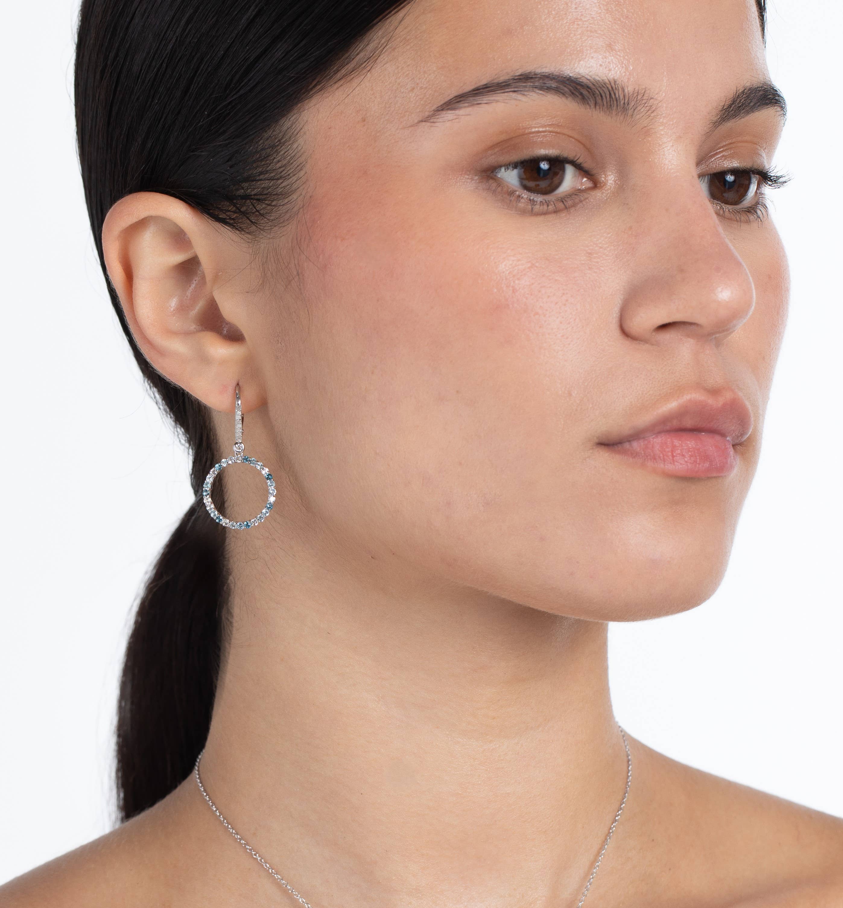 Blue Topaz Drop Earrings