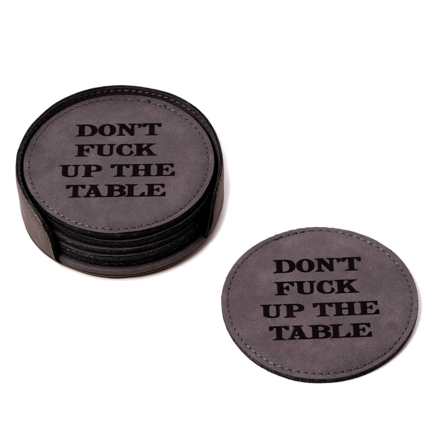 Union 6 Coaster Set with Holder in Color Multiple Options