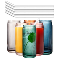 Drinking Glass & Glass Straw -Muted 16oz