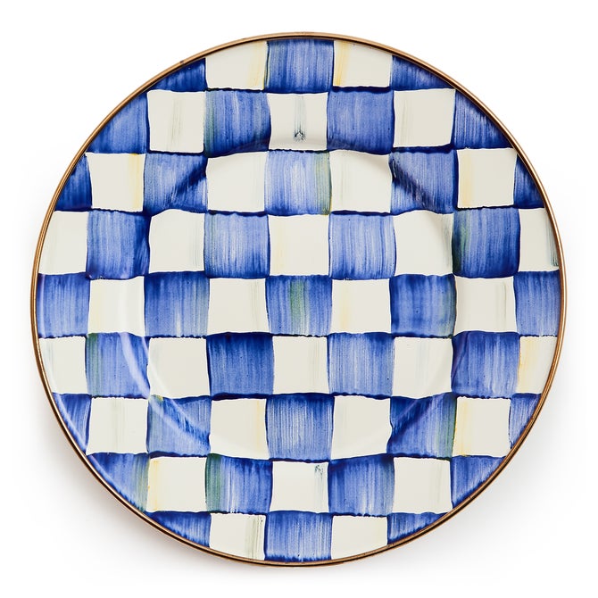Royal Check Enamel Salad/Dessert Plate