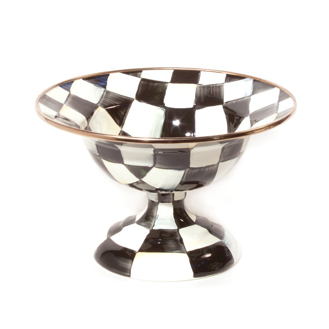 Courtly Check Enamel Compote Small