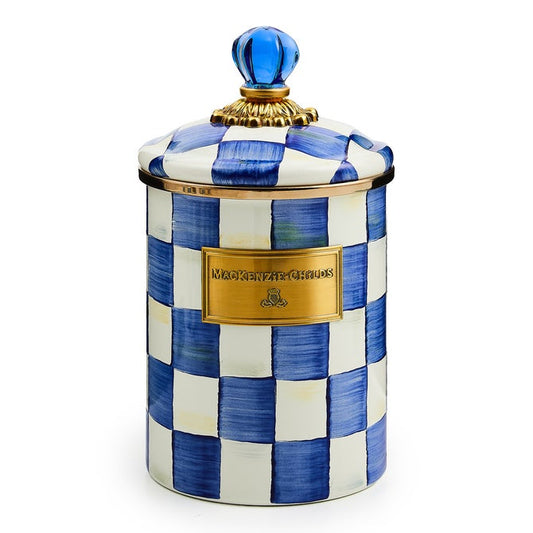 Royal Check Enamel Canister Medium