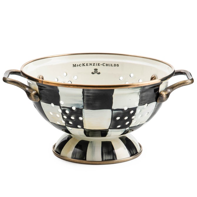 Courtly Check Enamel Colander - Small