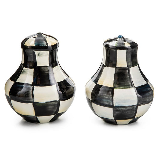 Courtly Check Enamel Salt & Pepper Shakers