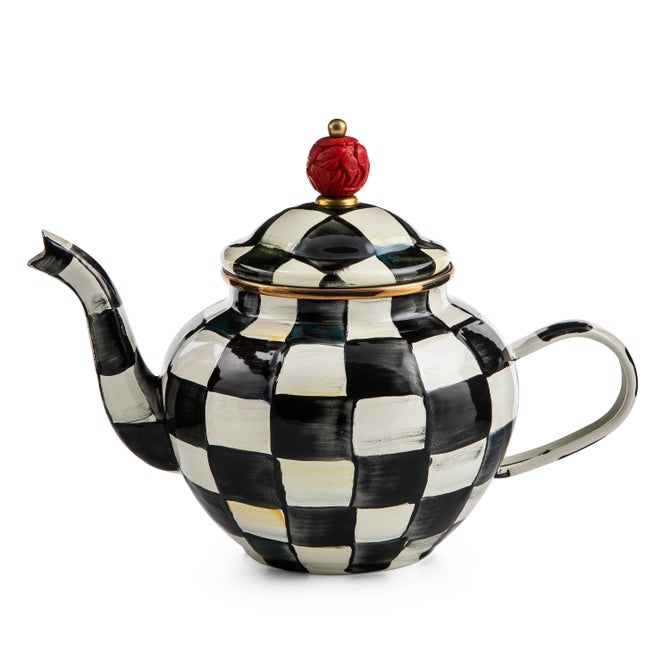 Courtly Check Enamel Teapot 4 Cup