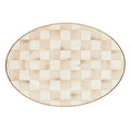 Mocha Check Small Oval Platter