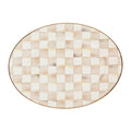Mocha Check Medium Oval Platter