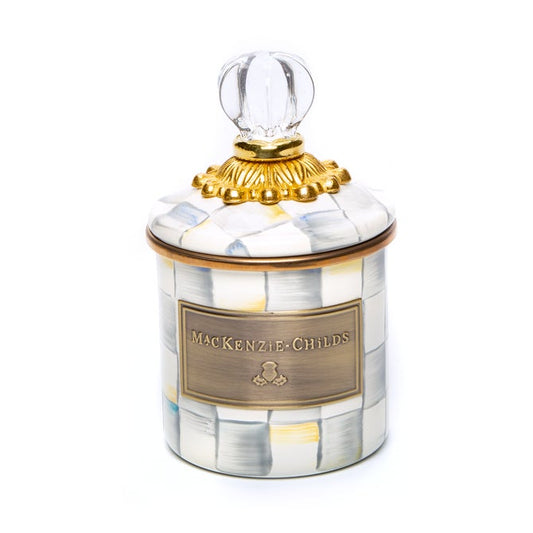 Sterling Check Enamel Canister Mini