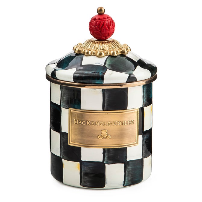 Courtly Check Enamel Canister - Demi