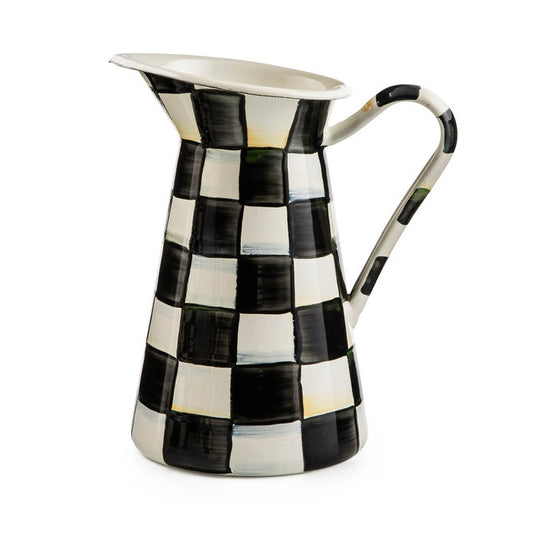 Courtly Check Enamel Practical Pitcher, Medium