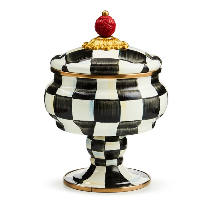 Courtly Check Enamel Curiosity Pot