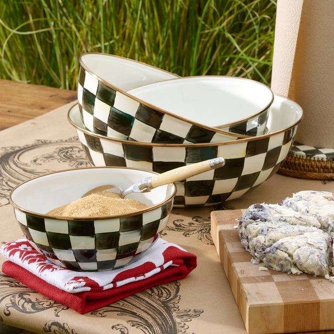 Courtly Check Enamel Everyday Bowl Small