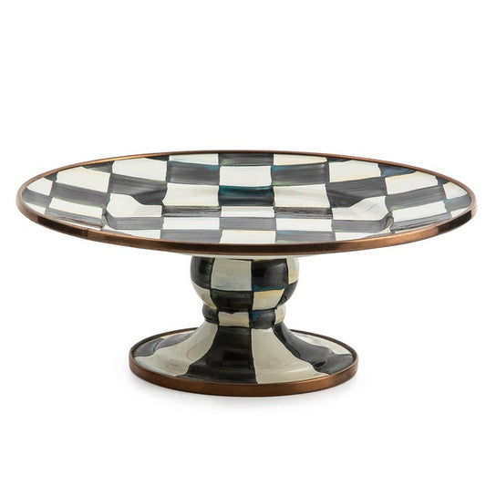 Courtly Check Pedestal Platter - Mini