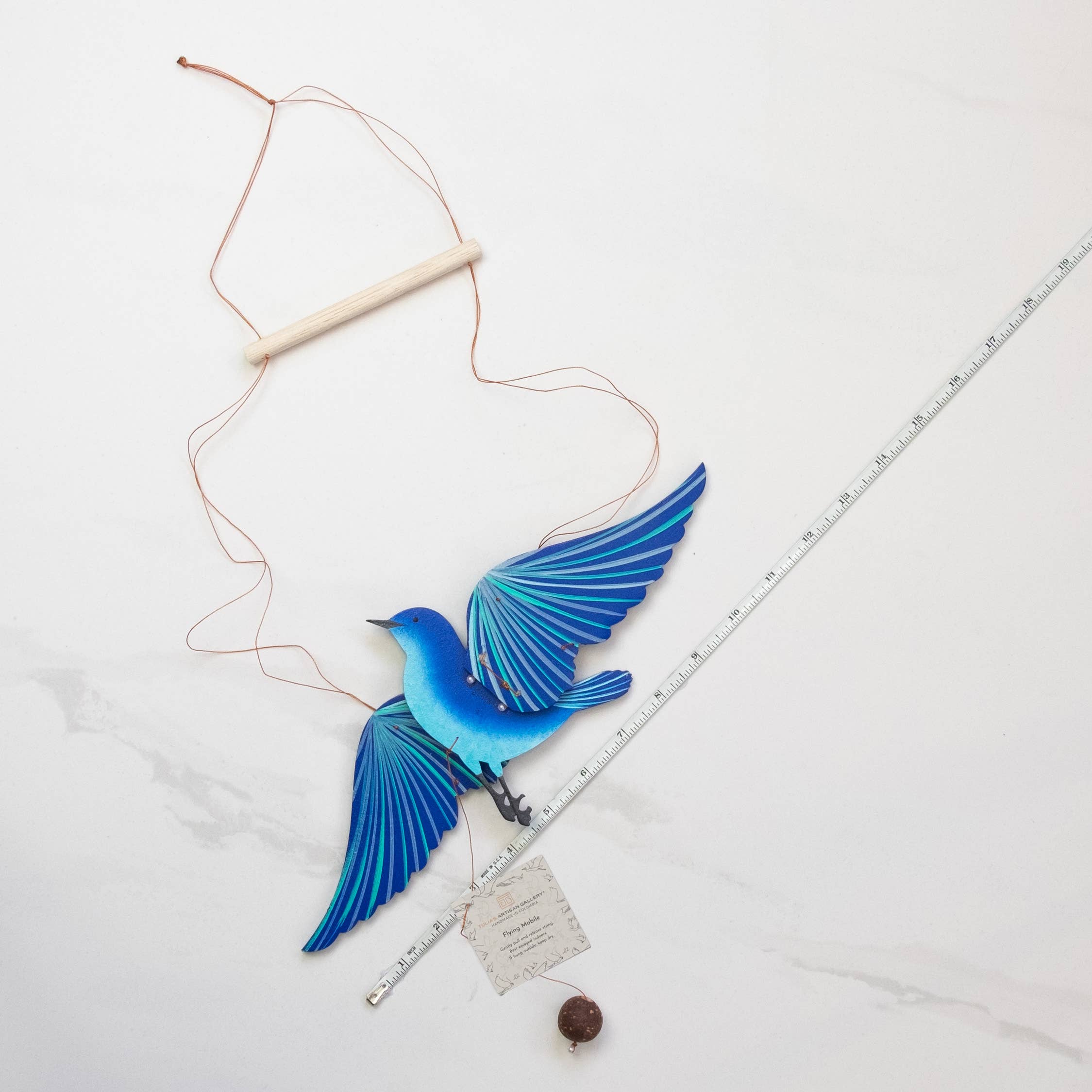 Blue Bird of Happiness Flying Mobile