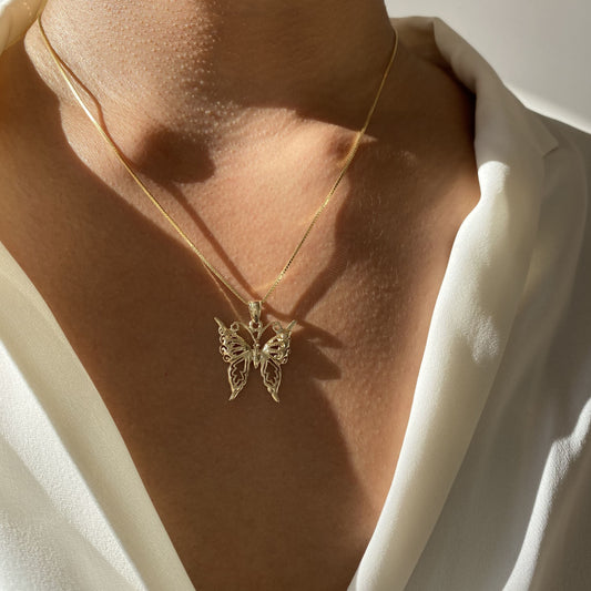 Delicate Gold Butterfly Necklace