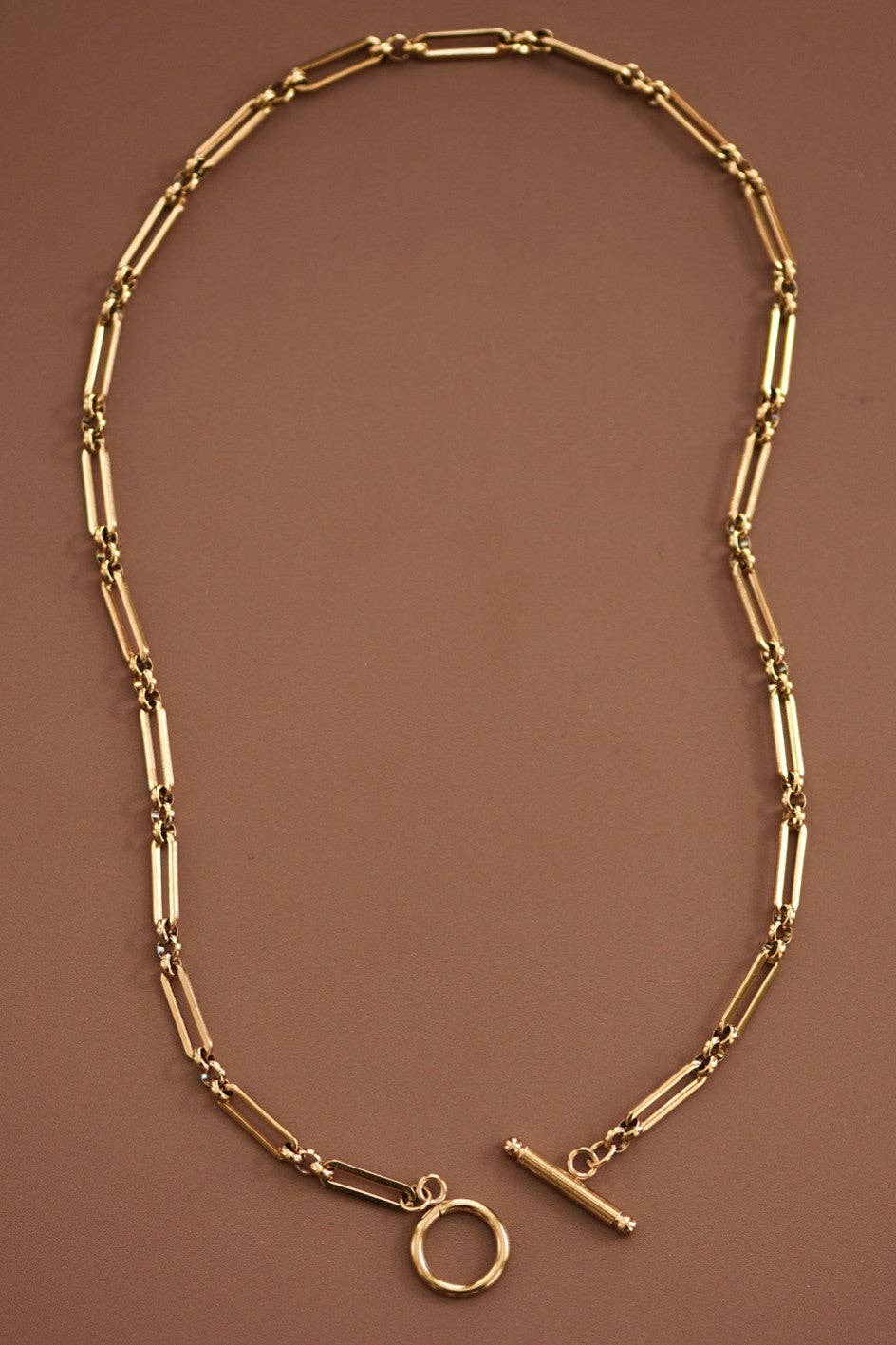 18K Gold PVD Plated Waterproof Stainless Steel Chain Necklace - 7477