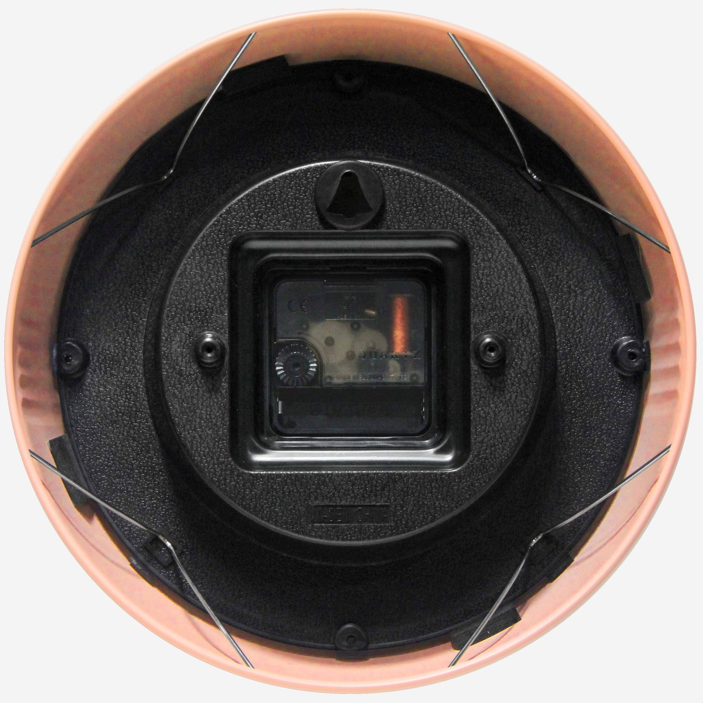 Retro Round Peach Fuzz Indoor Wall Clock 9.5 Inch