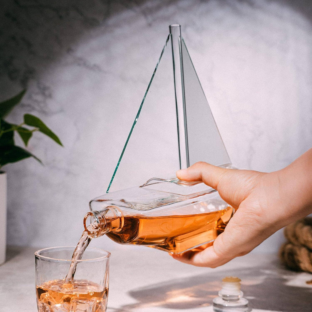 Sailboat Whiskey & Wine Decanter 750ml Set – Case of 3