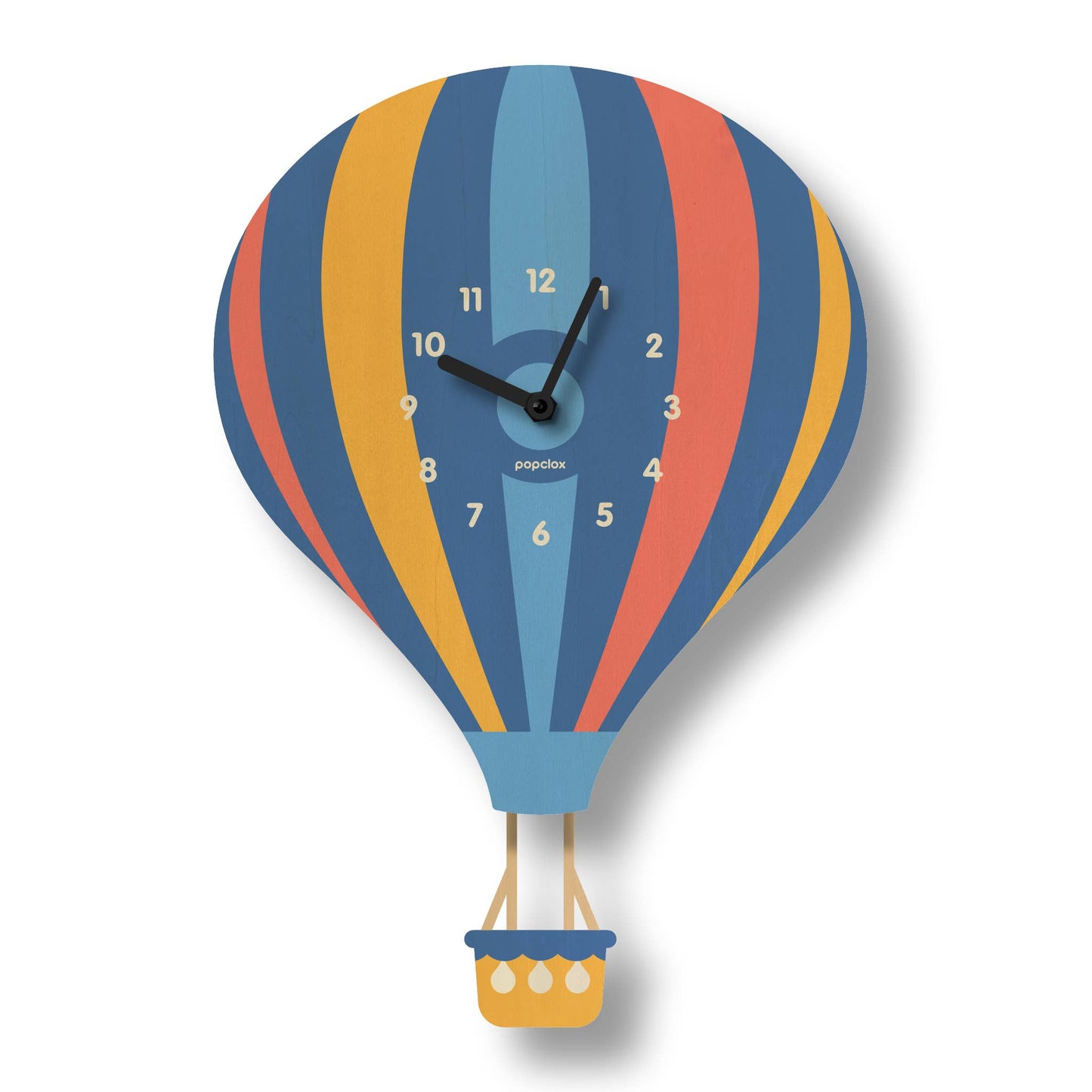 Hot Air Balloon Pendulum Clock - Wood