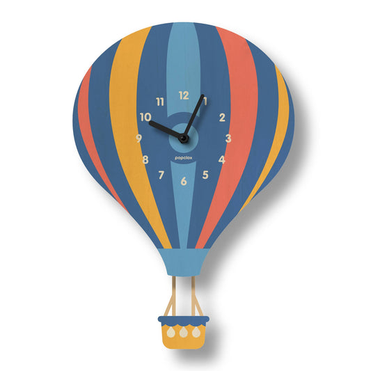 Hot Air Balloon Pendulum Clock - Wood