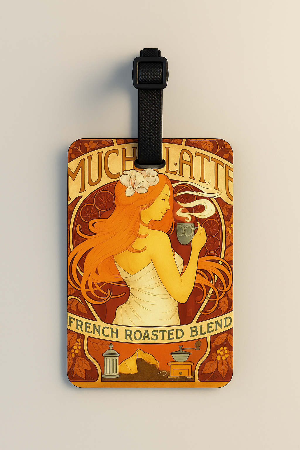 Vegan Leather Luggage Tags: Vintage Poster Art