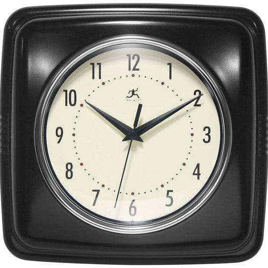 Infinity Instruments - Retro Square Clocks - Assorted Colors