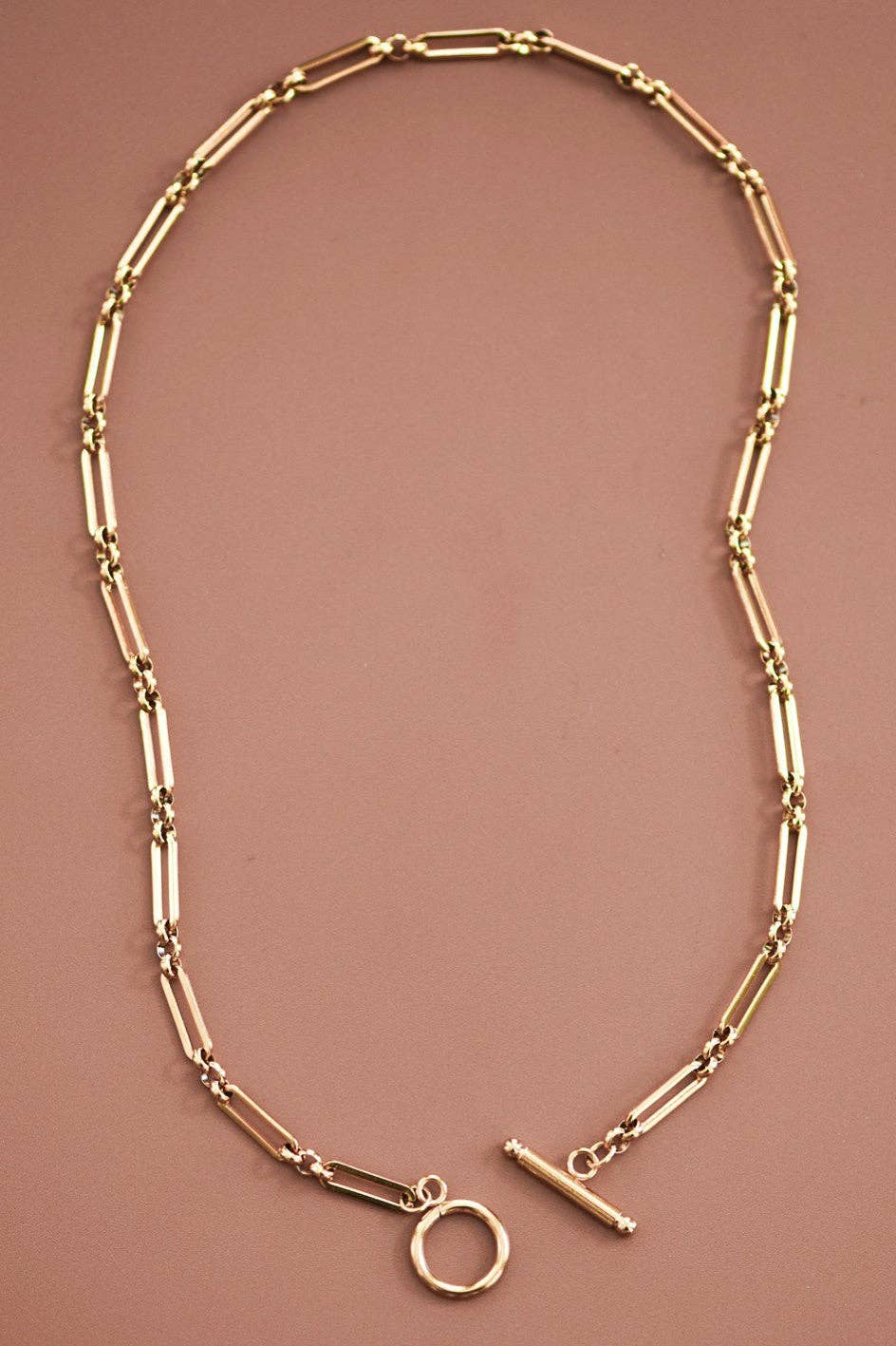 18K Gold PVD Plated Waterproof Stainless Steel Chain Necklace - 7477