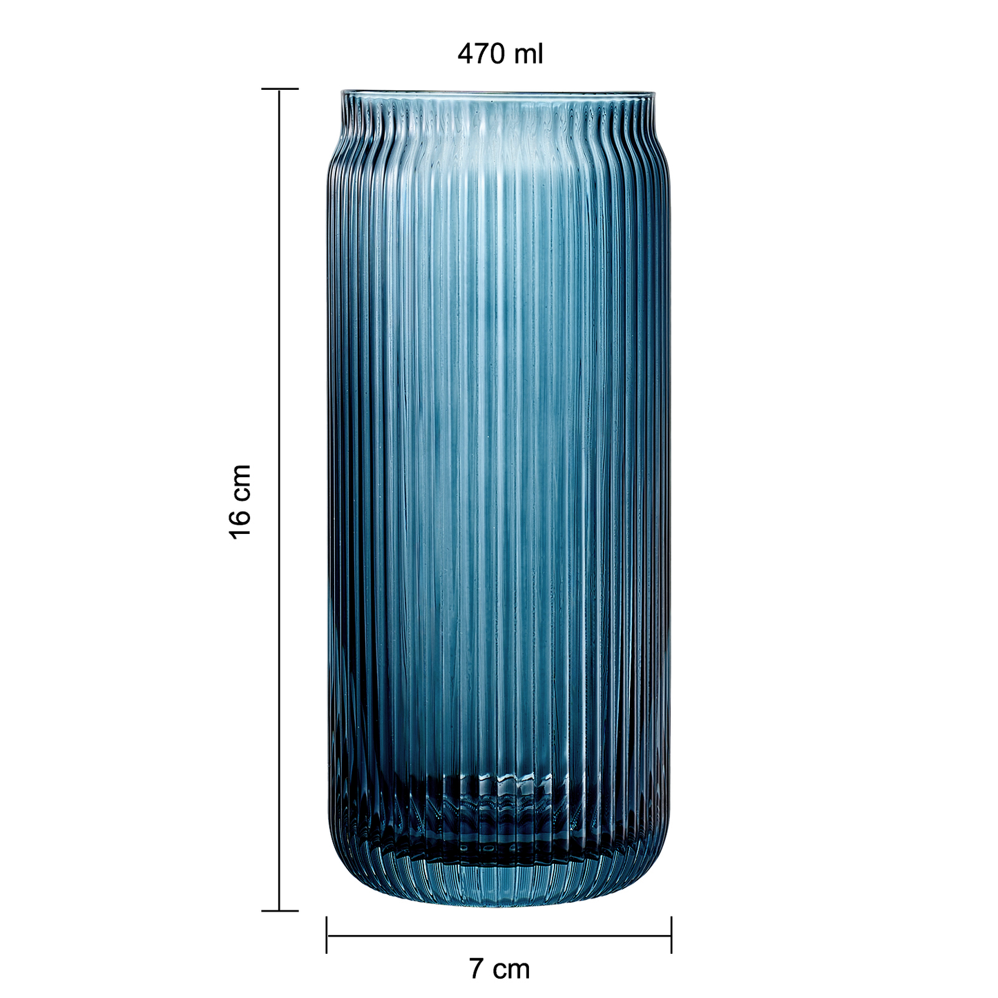 Drinking Glass & Glass Straw -Muted 16oz