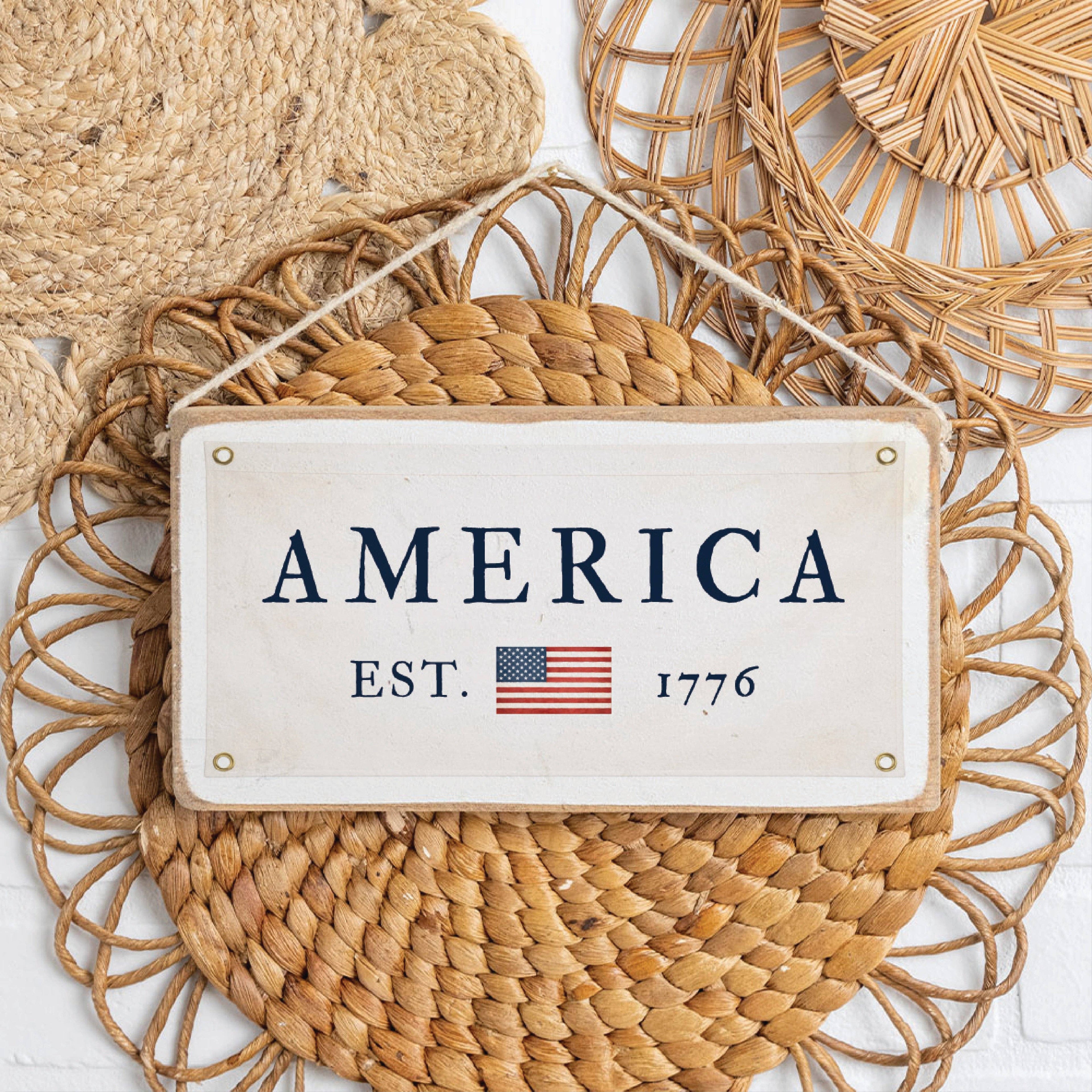 America Est 1776 Twine Sign