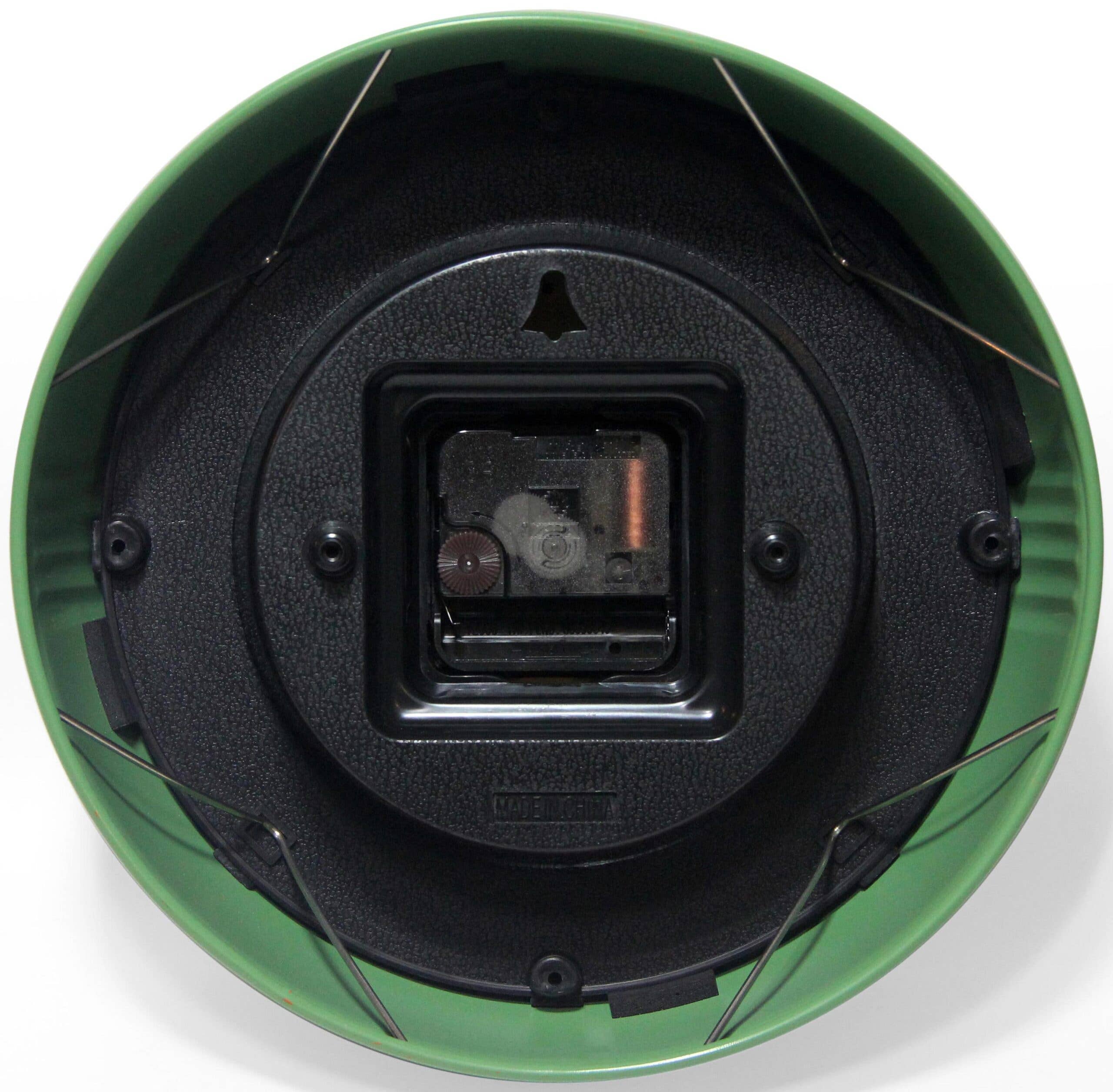 Retro Round Green Indoor Wall Clock 9.5 Inch