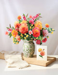 Dahlia Sunrise (8 Pop-up Greeting Cards)
