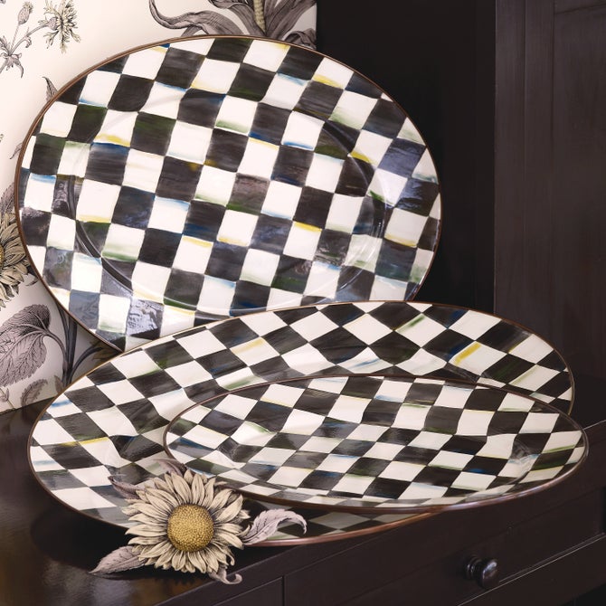 Courtly Check Oval Platter - Medium