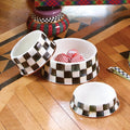 Courtly Check Enamel Pet Dish Large