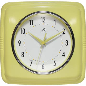 Infinity Instruments - Retro Square Clocks - Assorted Colors