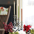Courtly Check Large Enamel Candlestick