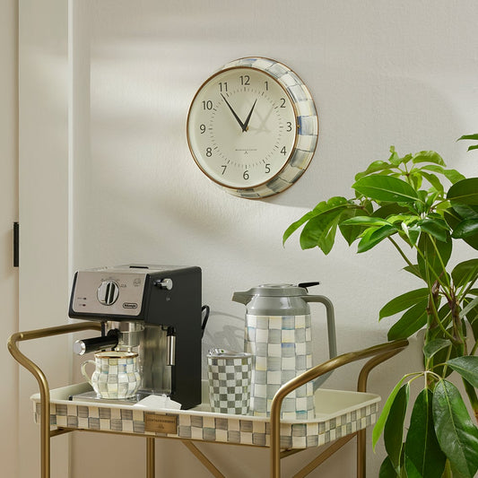 Sterling Check School Wall Clock