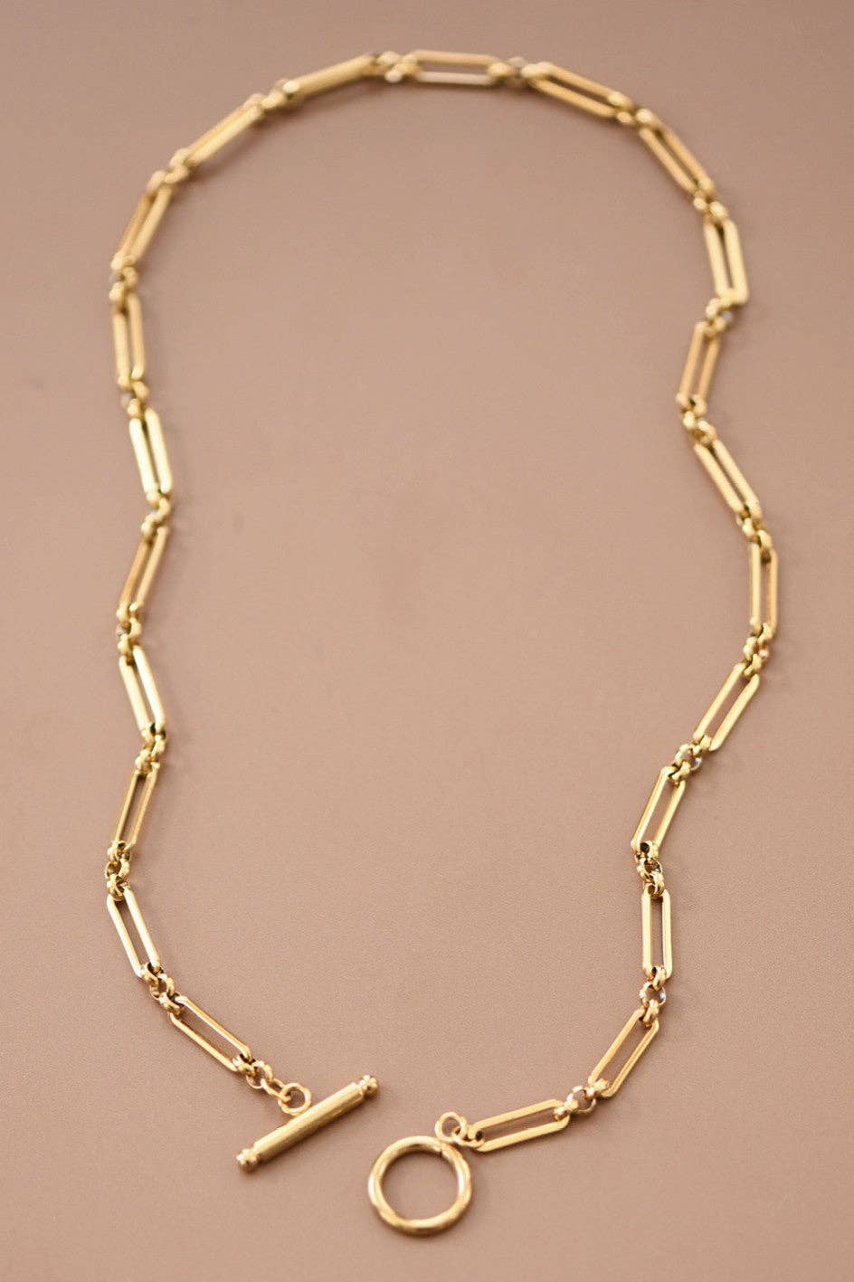 18K Gold PVD Plated Waterproof Stainless Steel Chain Necklace - 7477